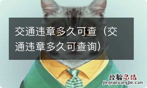交通违章多久可查询 交通违章多久可查