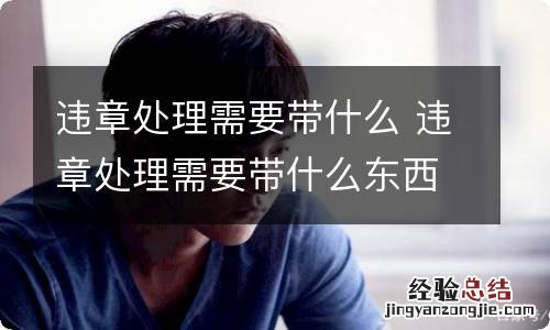 违章处理需要带什么 违章处理需要带什么东西