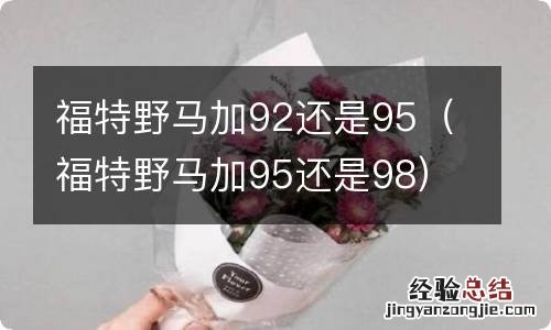 福特野马加95还是98 福特野马加92还是95