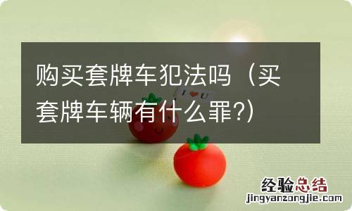 买套牌车辆有什么罪? 购买套牌车犯法吗