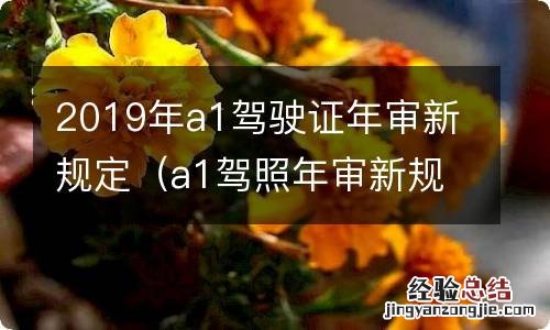 a1驾照年审新规定 2019年a1驾驶证年审新规定