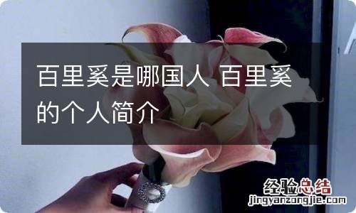 百里奚是哪国人 百里奚的个人简介