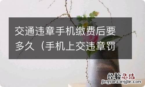 手机上交违章罚款多长时间处理完成 交通违章手机缴费后要多久