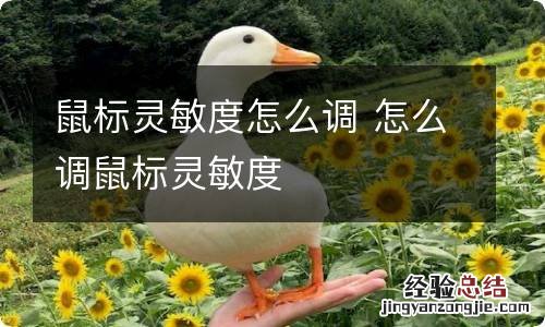 鼠标灵敏度怎么调 怎么调鼠标灵敏度