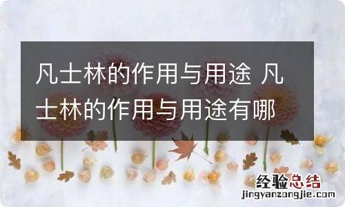 凡士林的作用与用途 凡士林的作用与用途有哪些