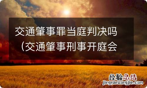 交通肇事刑事开庭会当庭宣判吗? 交通肇事罪当庭判决吗