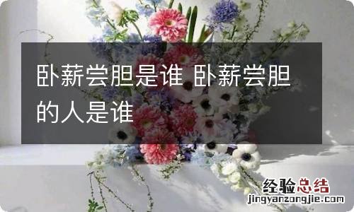 卧薪尝胆是谁 卧薪尝胆的人是谁