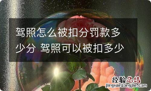 驾照怎么被扣分罚款多少分 驾照可以被扣多少分