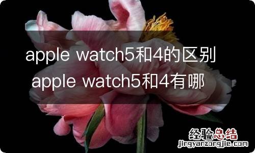 apple watch5和4的区别 apple watch5和4有哪些区别