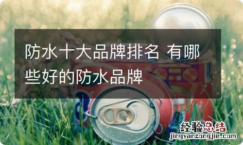 防水十大品牌排名 有哪些好的防水品牌