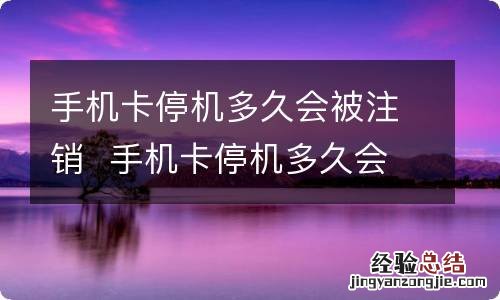 手机卡停机多久会被注销手机卡停机多久会被注销