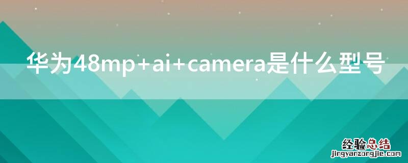 华为48mp ai camera是什么型号