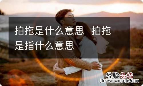 拍拖是什么意思拍拖是指什么意思