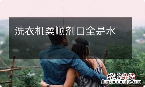 洗衣机柔顺剂口全是水
