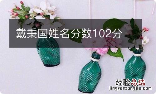 戴秉国姓名分数102分