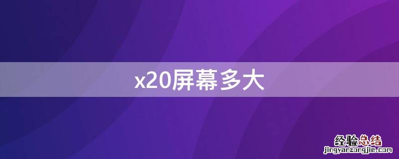 x20屏幕多大