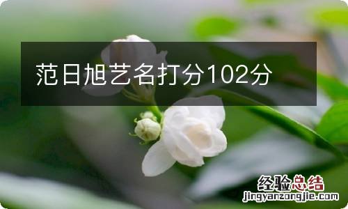 范日旭艺名打分102分