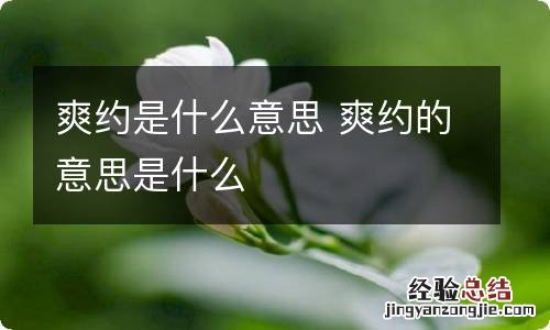 爽约是什么意思 爽约的意思是什么