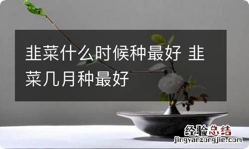 韭菜什么时候种最好 韭菜几月种最好