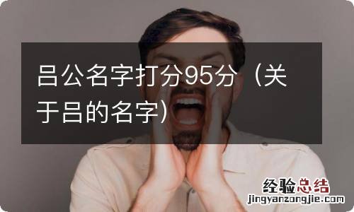 关于吕的名字 吕公名字打分95分
