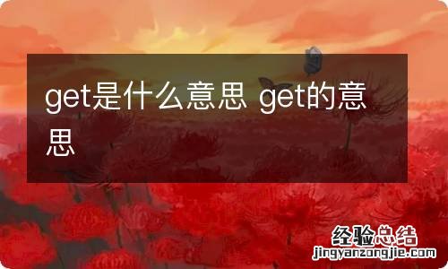 get是什么意思 get的意思