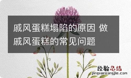 戚风蛋糕塌陷的原因 做戚风蛋糕的常见问题