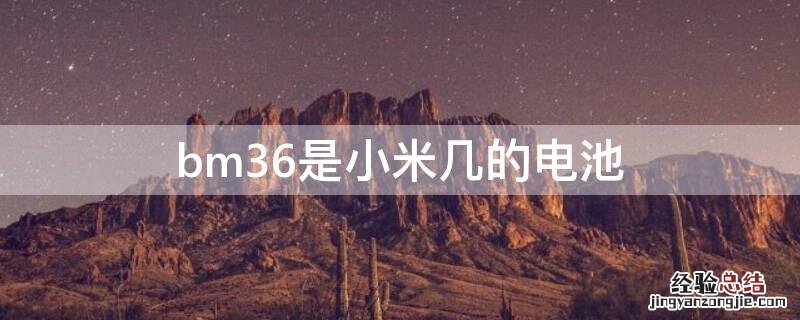 bm36是小米几的电池