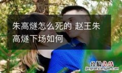 朱高燧怎么死的 赵王朱高燧下场如何