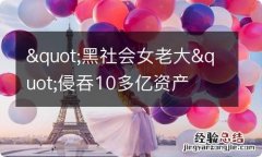 &quot;黑社会女老大&quot;侵吞10多亿资产