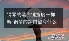 钢琴的黑白键宽度一样吗 钢琴的黑白键有什么不同