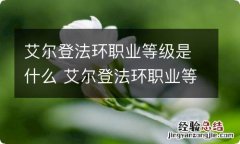 艾尔登法环职业等级是什么 艾尔登法环职业等级系统一览