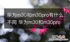 华为m30和m30pro有什么不同 华为m30和m30pro有啥不同