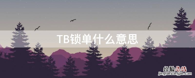 TB锁单什么意思