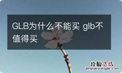 GLB为什么不能买 glb不值得买