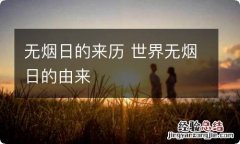 无烟日的来历 世界无烟日的由来