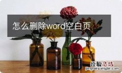 怎么删除word空白页