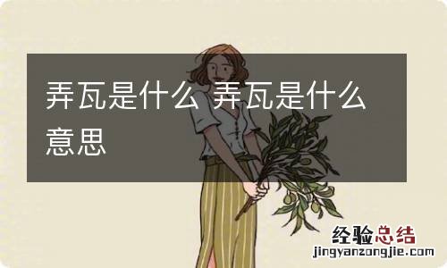 弄瓦是什么 弄瓦是什么意思