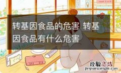 转基因食品的危害 转基因食品有什么危害