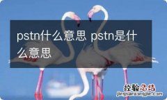 pstn什么意思 pstn是什么意思