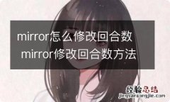 mirror怎么修改回合数 mirror修改回合数方法介绍