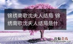 锦绣南歌沈夫人结局 锦绣南歌沈夫人结局是什么