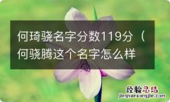 何骁腾这个名字怎么样 何琦骁名字分数119分