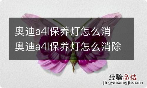 奥迪a4l保养灯怎么消 奥迪a4l保养灯怎么消除