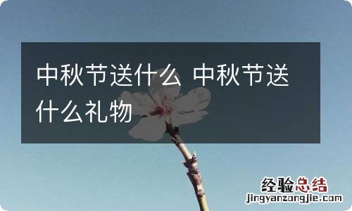 中秋节送什么 中秋节送什么礼物