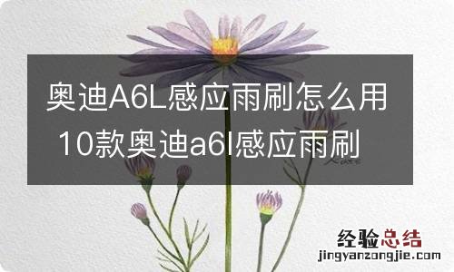 奥迪A6L感应雨刷怎么用 10款奥迪a6l感应雨刷怎么使