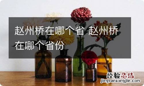 赵州桥在哪个省 赵州桥在哪个省份