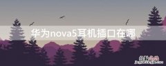 华为nova5耳机插口在哪 华为nova5耳机插口在哪个位置