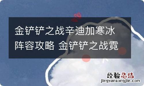 金铲铲之战辛迪加寒冰阵容攻略 金铲铲之战霓虹之夜阵容辛迪加寒冰怎么玩
