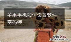 苹果手机如何设置软件密码锁