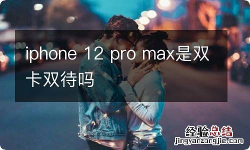 iphone 12 pro max是双卡双待吗